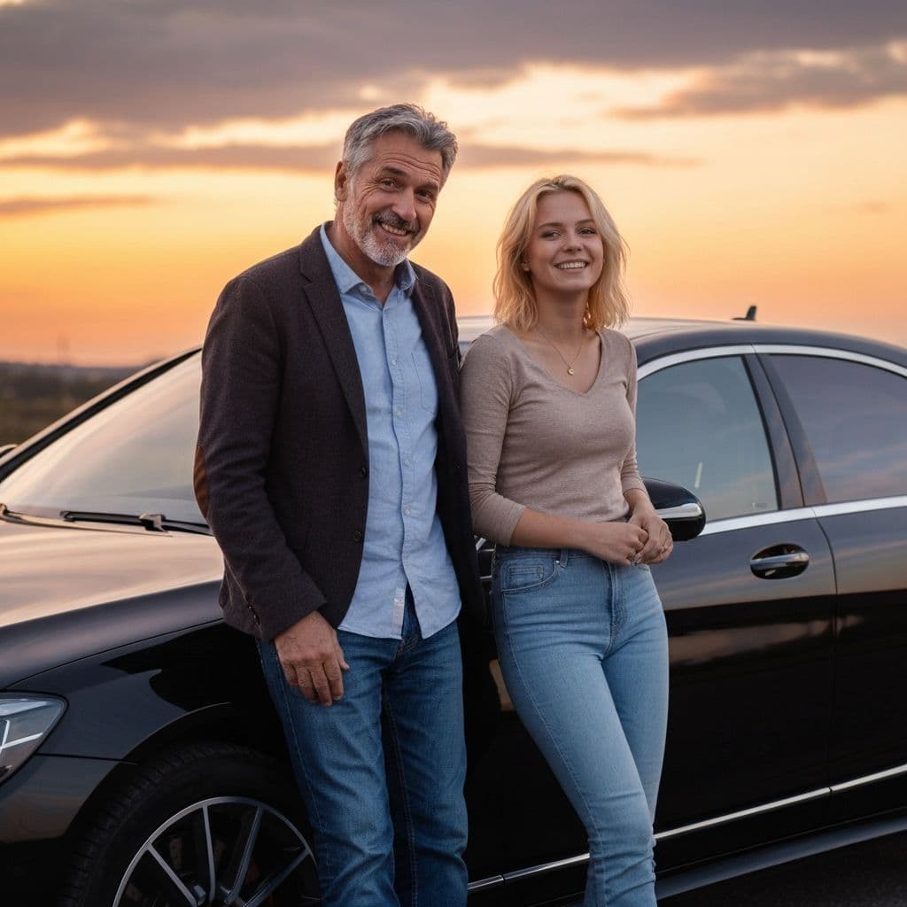 Cliente recibiendo su coche importado