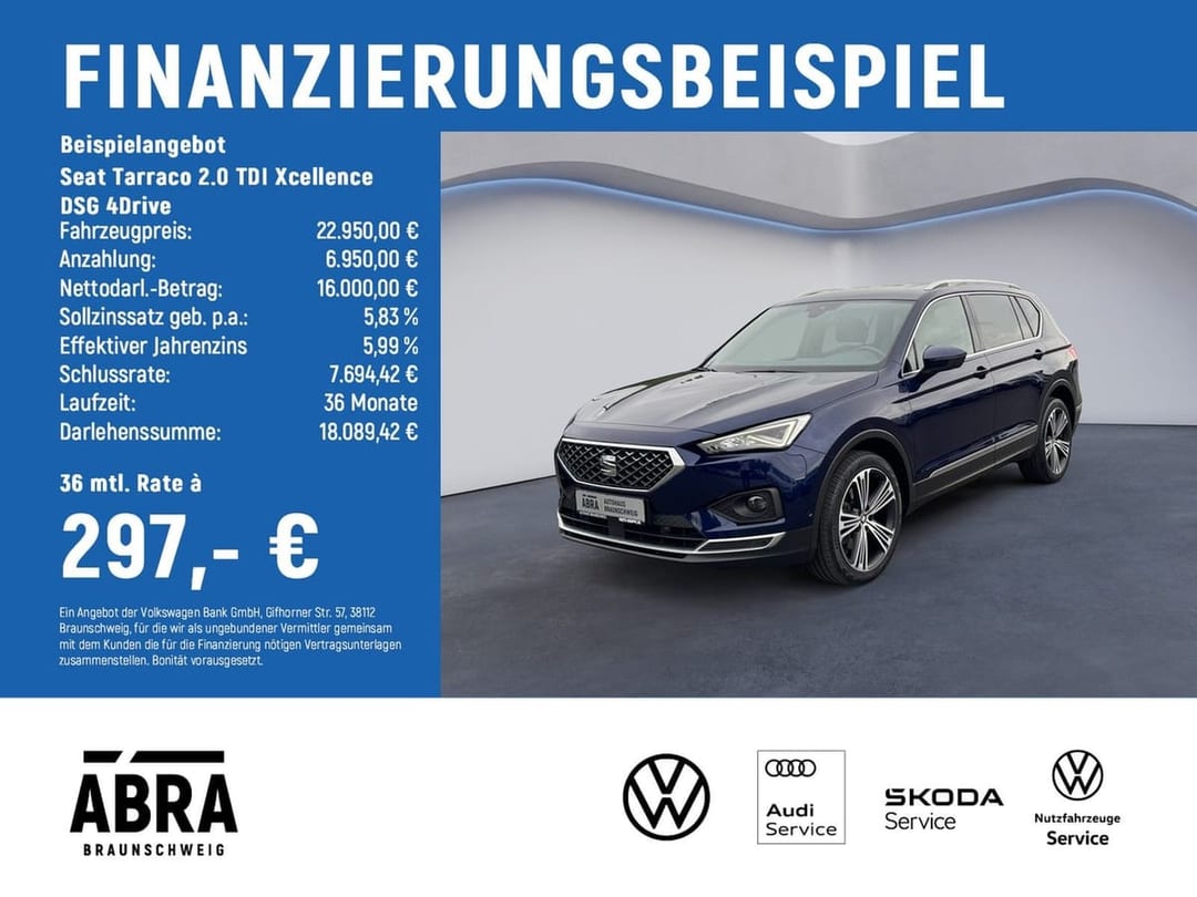 Seat Tarraco 2.0 TDI Xcellence DSG 4Drive 2019
