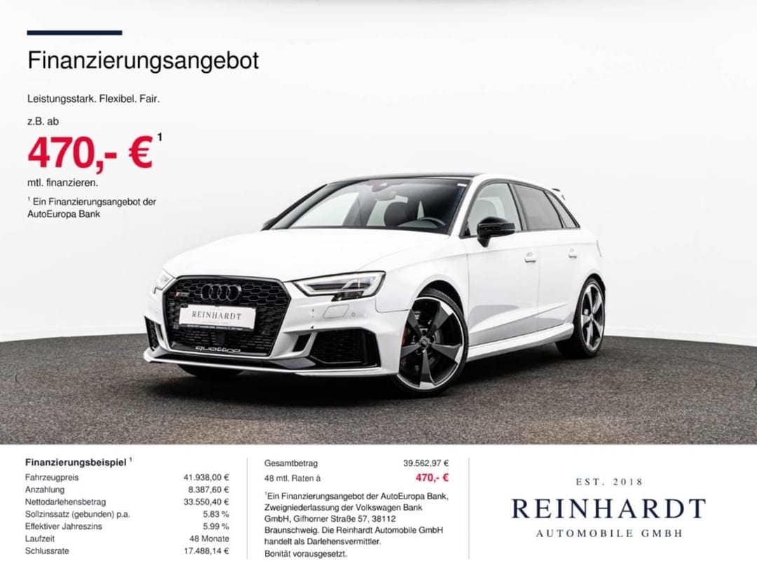 Audi RS3 SPORTBACK BLACK 2019
