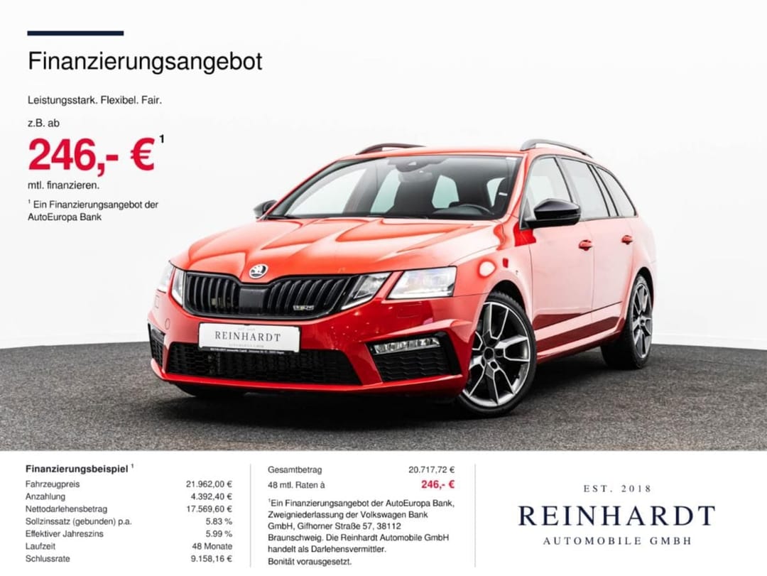 Skoda OCTAVIA COMBI RS 245 18Z 2018