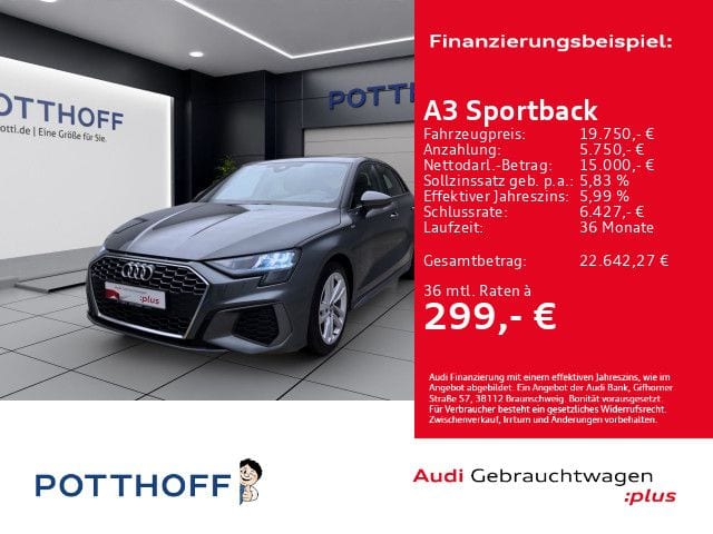 Audi A3 Sportback 35 TFSI S LINE 2020