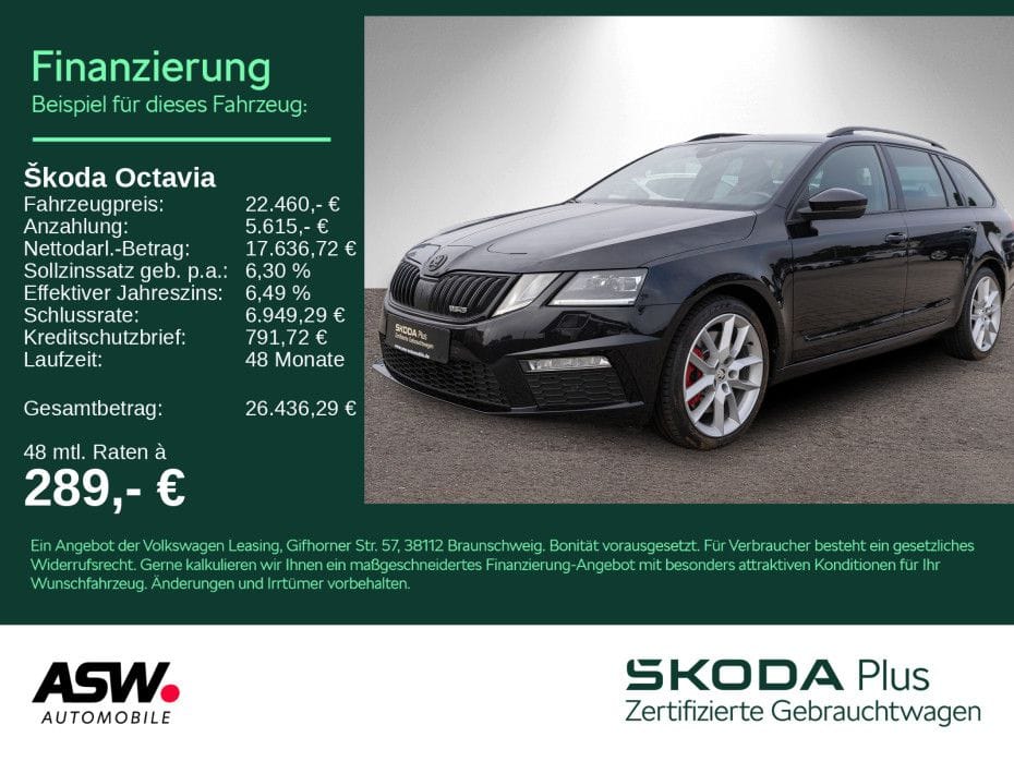 Skoda Octavia Combi RS 2.0 TSI 2018